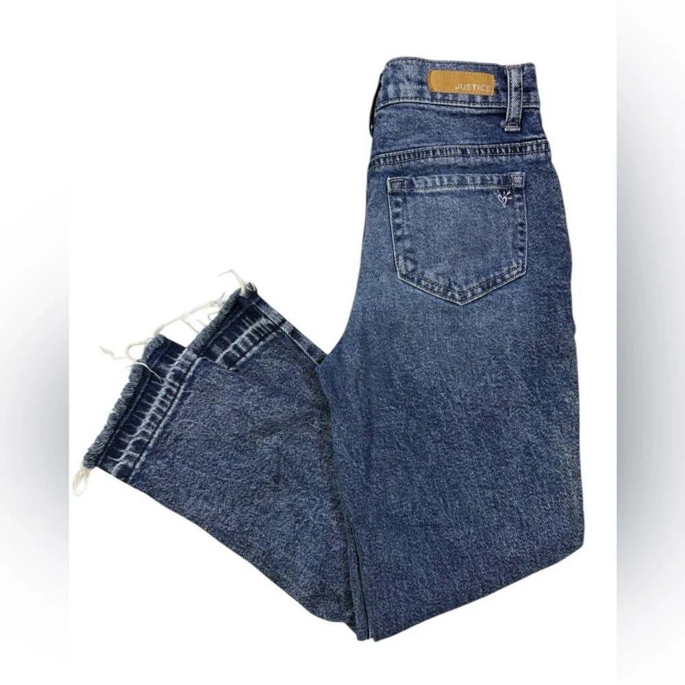 Justice Girls Patched Mini Mom Jeans | Size 12